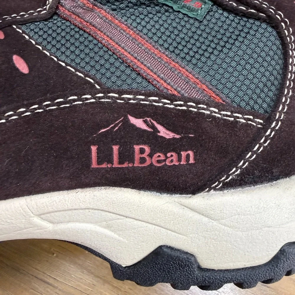 LL BEAN Tek 2.5 Hiking Boots Womens 8 M Brown Green Waterproof Outdoor Trail